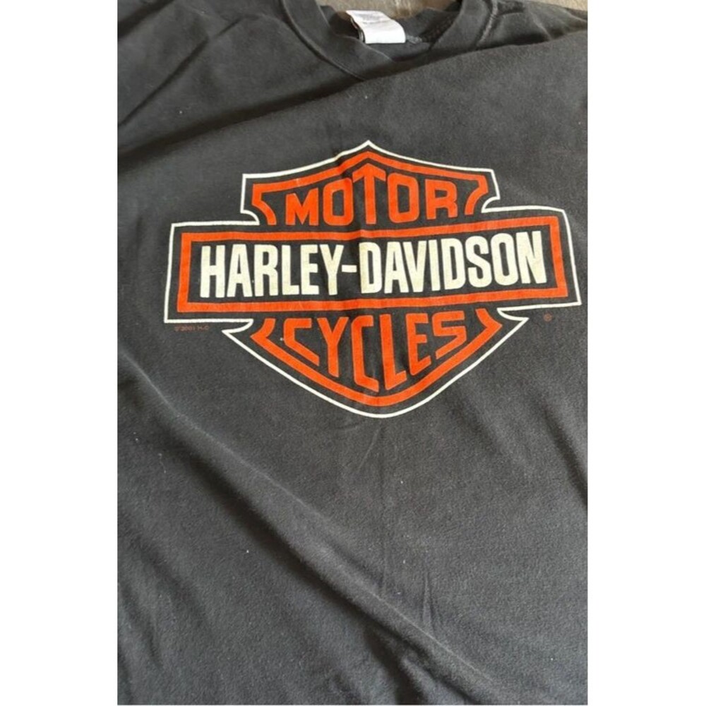 Vintage Harley Davidson Tee XXL Logo 2001 Eagle Naples Florida
